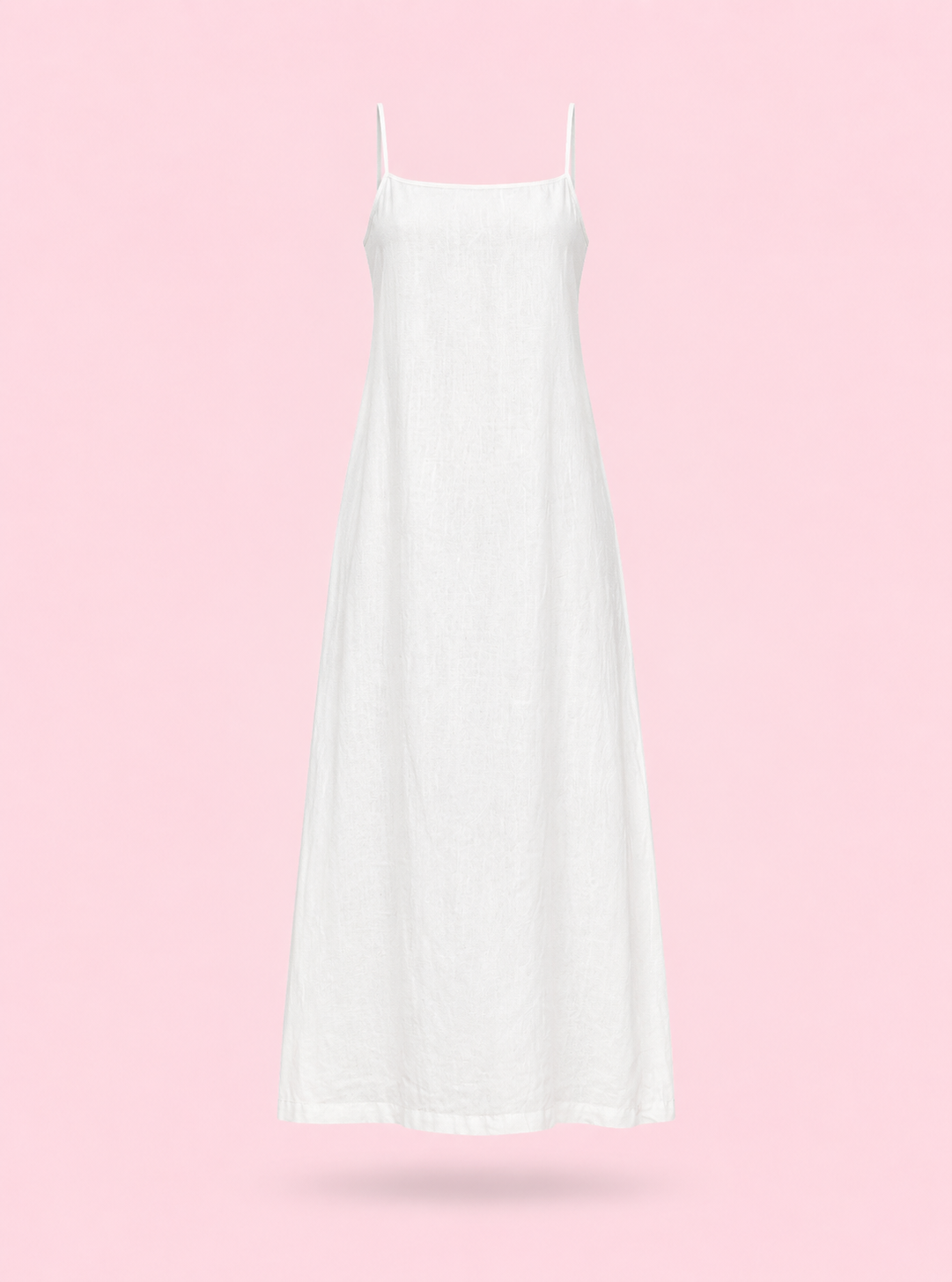 Robe Longue Chemise Boutonnée Sans Manches – Minimaliste Chic